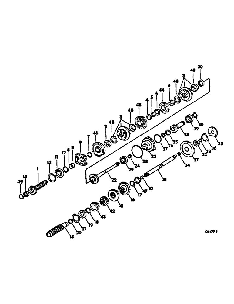 Схема запчастей Case IH 2500 - (07-14) - DRIVE TRAIN, SPEED TRANSMISSION IN CLUTCH HOUSING (04) - Drive Train