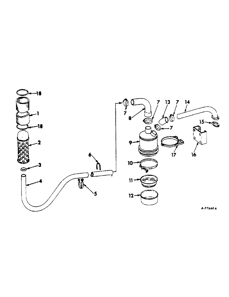 Схема запчастей Case IH 414 - (383) - AIR CLEANER, 416, CH501H THROUGH 1121L, 422, CH501H THROUGH 1967L (10) - ENGINE