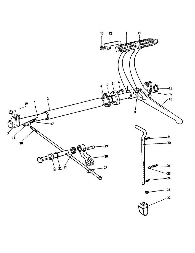 Схема запчастей Case IH 1212 - (G04) - BRAKES, BRAKE LINKAGE, 1210 AND 1212 TRACTORS (5.1) - BRAKES