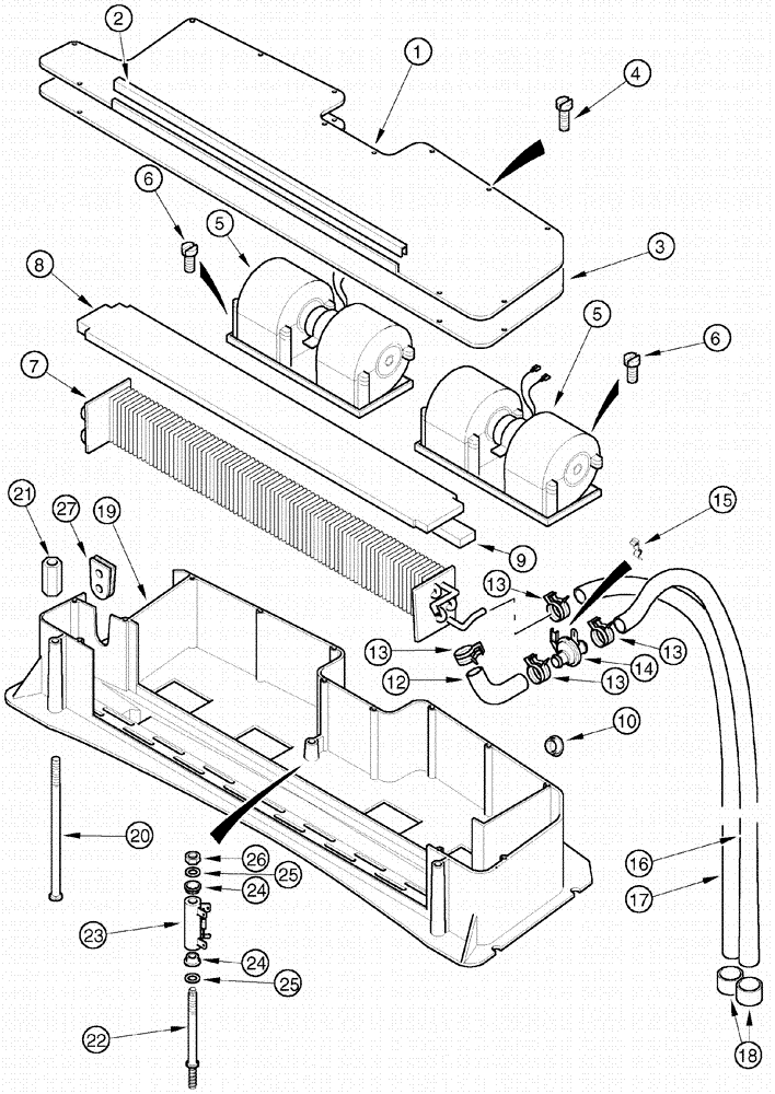 Схема запчастей Case IH MX100C - (09-36) - HEATER INSTALLATION (09) - CHASSIS