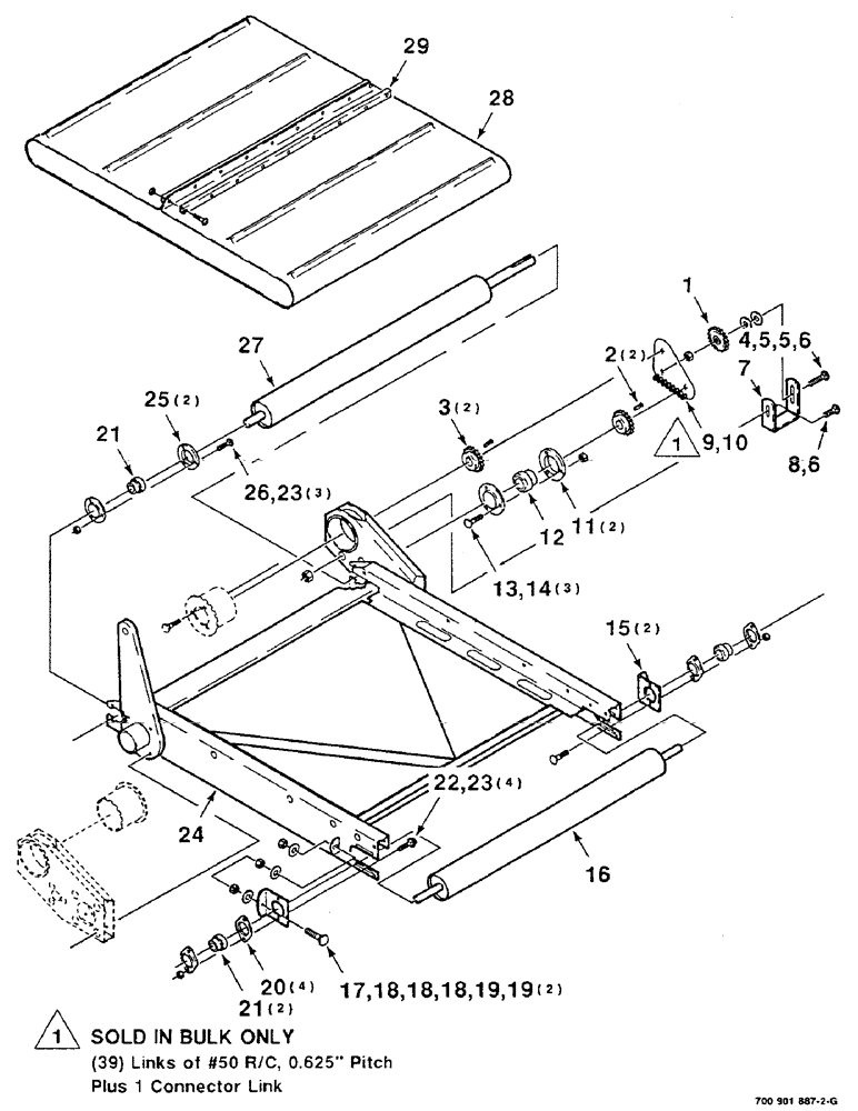 Схема запчастей Case IH 8610 - (9-22) - CONVEYOR EXTENSION KIT, CONTINUED (88) - ACCESSORIES