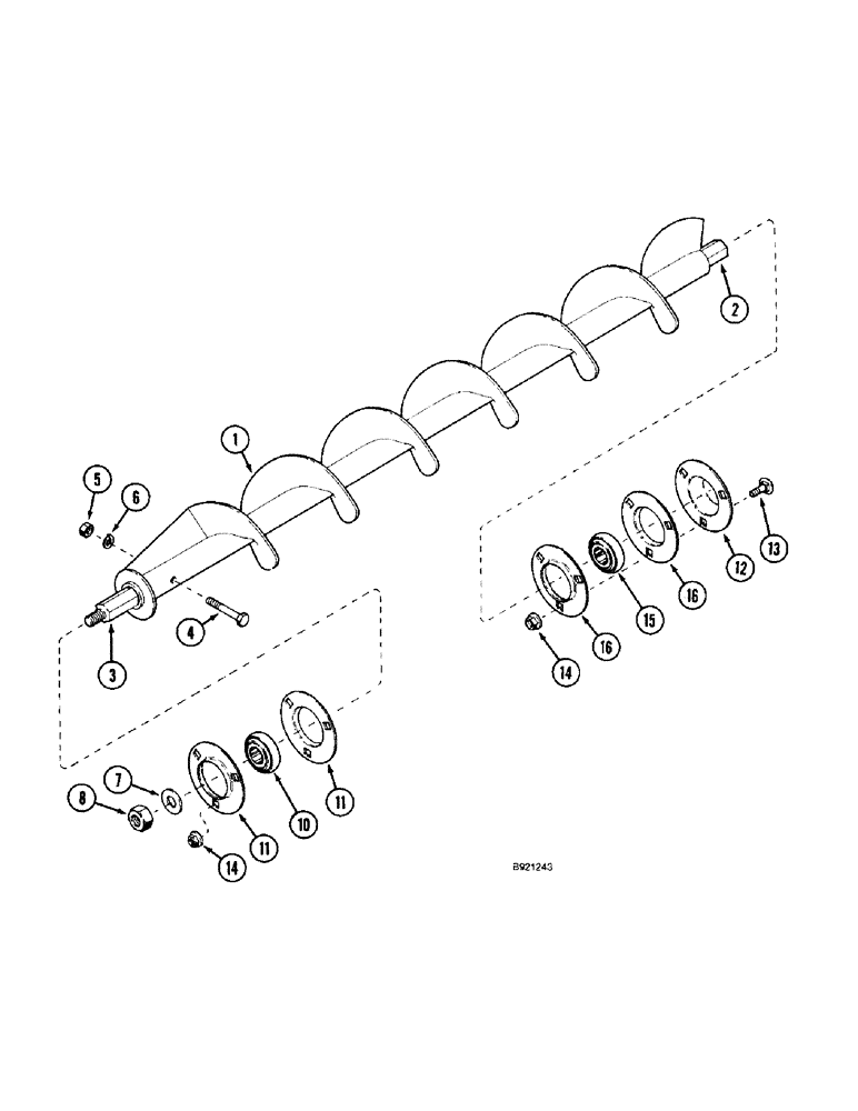 Схема запчастей Case IH 1800 - (9A-06) - SIDE AUGER (13) - PICKING SYSTEM