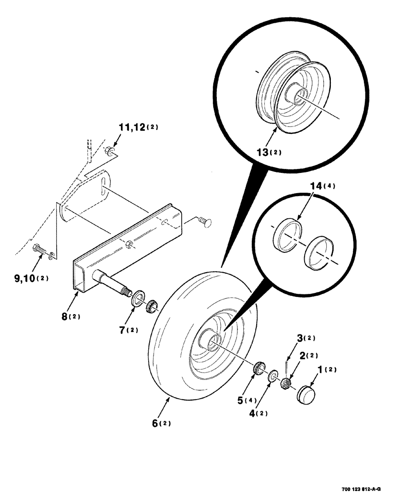 Схема запчастей Case IH 8575 - (03-018) - PICKUP GAUGE WHEEL ASSEMBLY Pickup