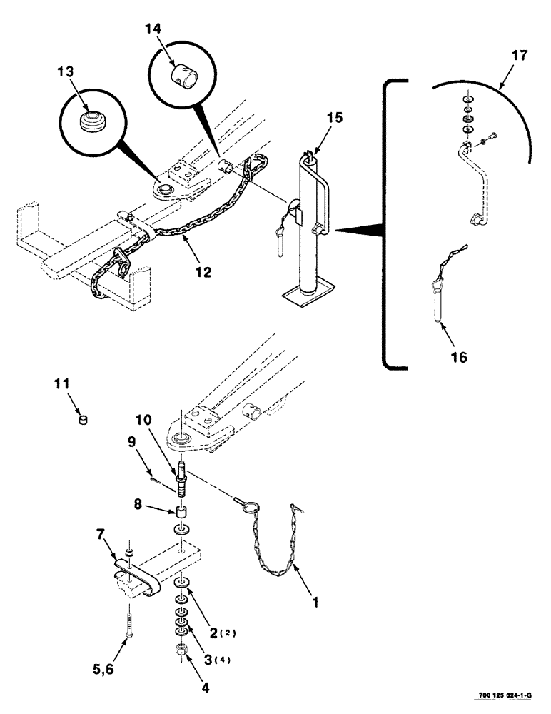 Схема запчастей Case IH 8465 - (7-02) - HITCH AND JACK ASSEMBLY (12) - MAIN FRAME