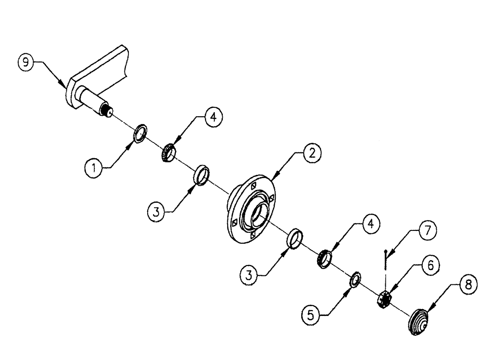 Схема запчастей Case IH NFX - (9-44) - SWING ARM ASSEMBLY, CLYMER COULTER (09) - CHASSIS