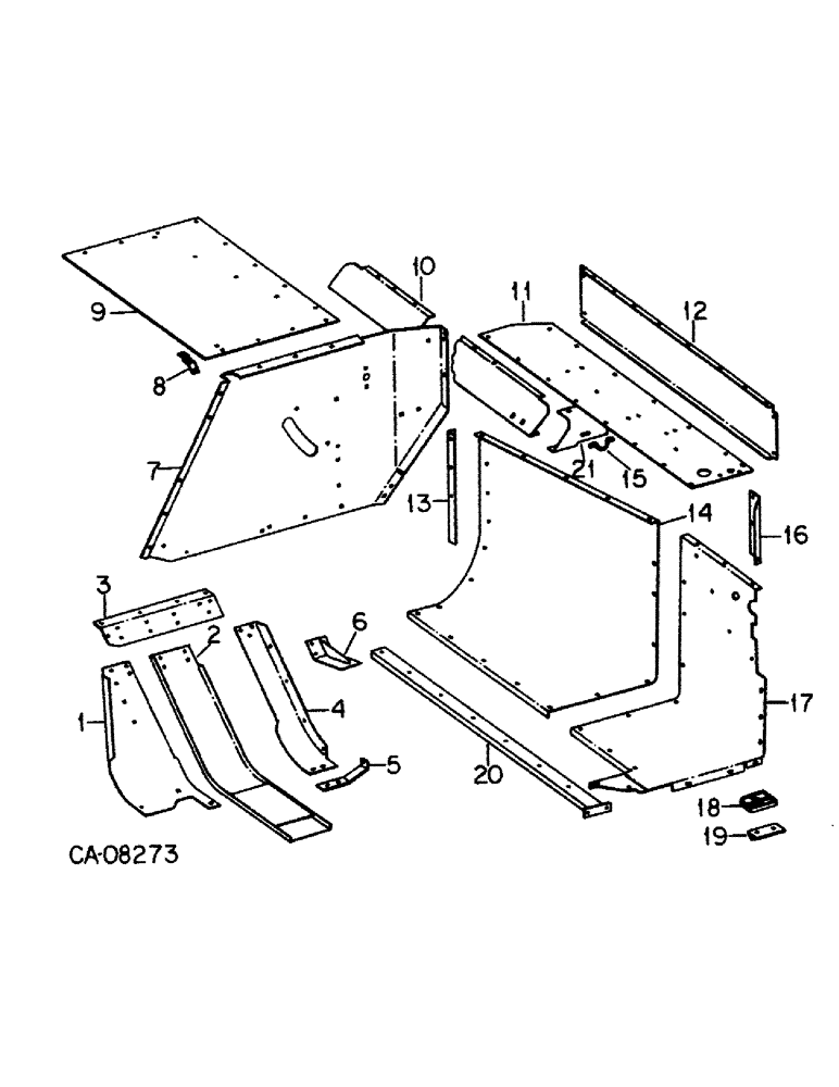 Схема запчастей Case IH 428 - (A-08) - CROSS CONVEYOR AND FEED OPENING, 428 BALER 