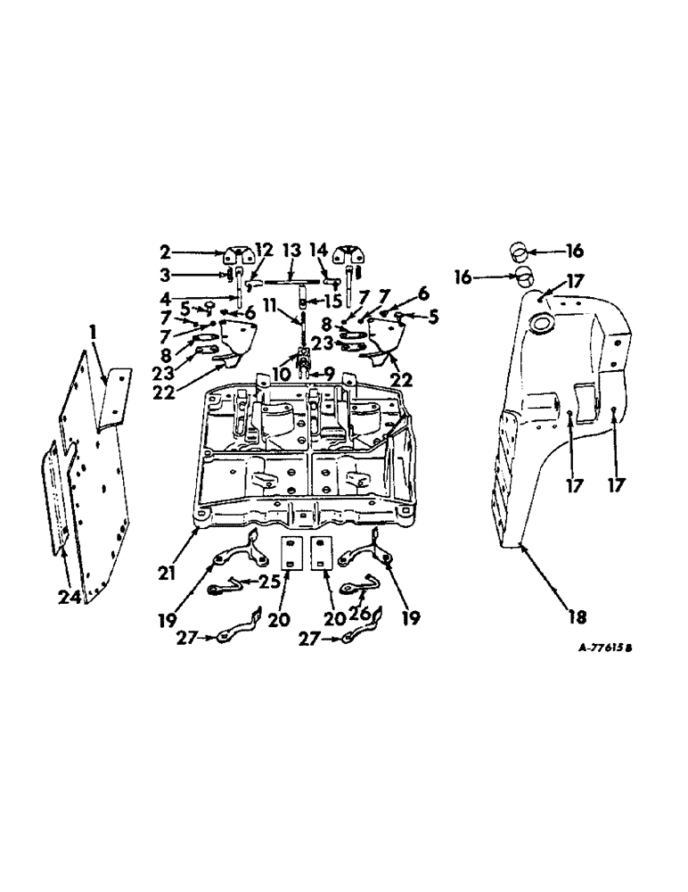 Схема запчастей Case IH 57 - (A-32) - TWISTER BASE PLATE AND DRIVE FRAME 