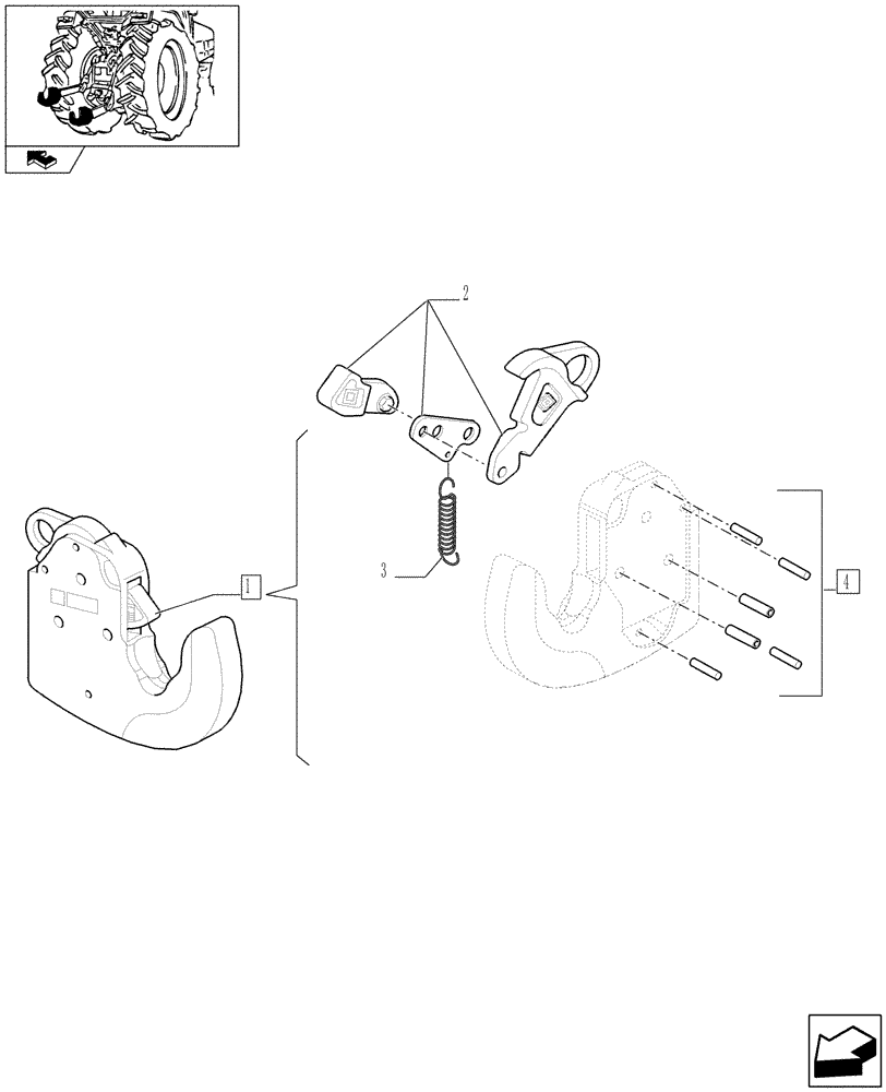 Схема запчастей Case IH FARMALL 85U - (1.89.6/02C) - THREE POINT HITCH WITH QUICK ATTACH ENDS FOR MDC - "C.B.M." QUICK ATTACH END - BREAKDOWN (09) - IMPLEMENT LIFT