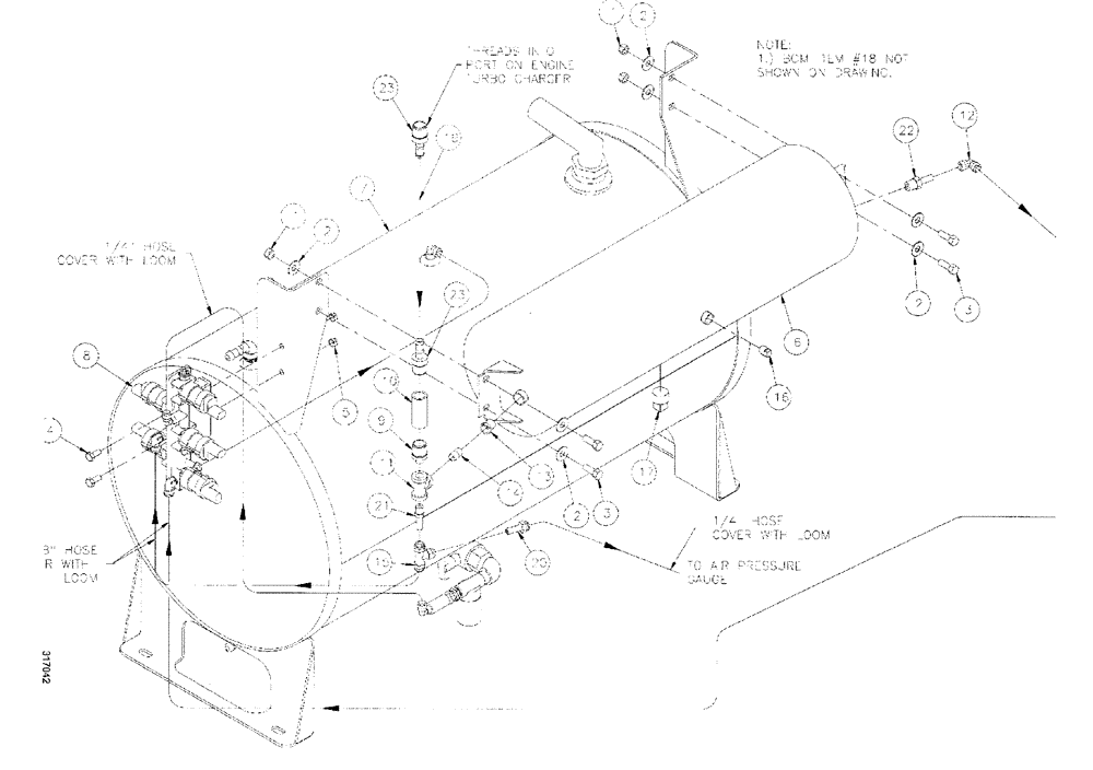 Схема запчастей Case IH SPX3200 - (09-090) - AIR TANK/SOLENOID GROUP (78) - SPRAYING