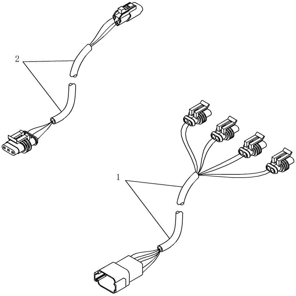 Схема запчастей Case IH MX285 - (04-09) - HARNESS - SUSPENDED AXLE (04) - ELECTRICAL SYSTEMS