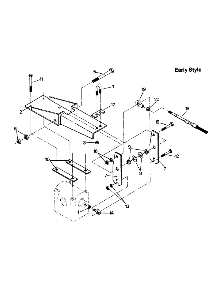 Схема запчастей Case IH PT225 - (04-44) - PT 350 TWO-SPEED TRANSMISSION LINKAGE (04) - Drive Train