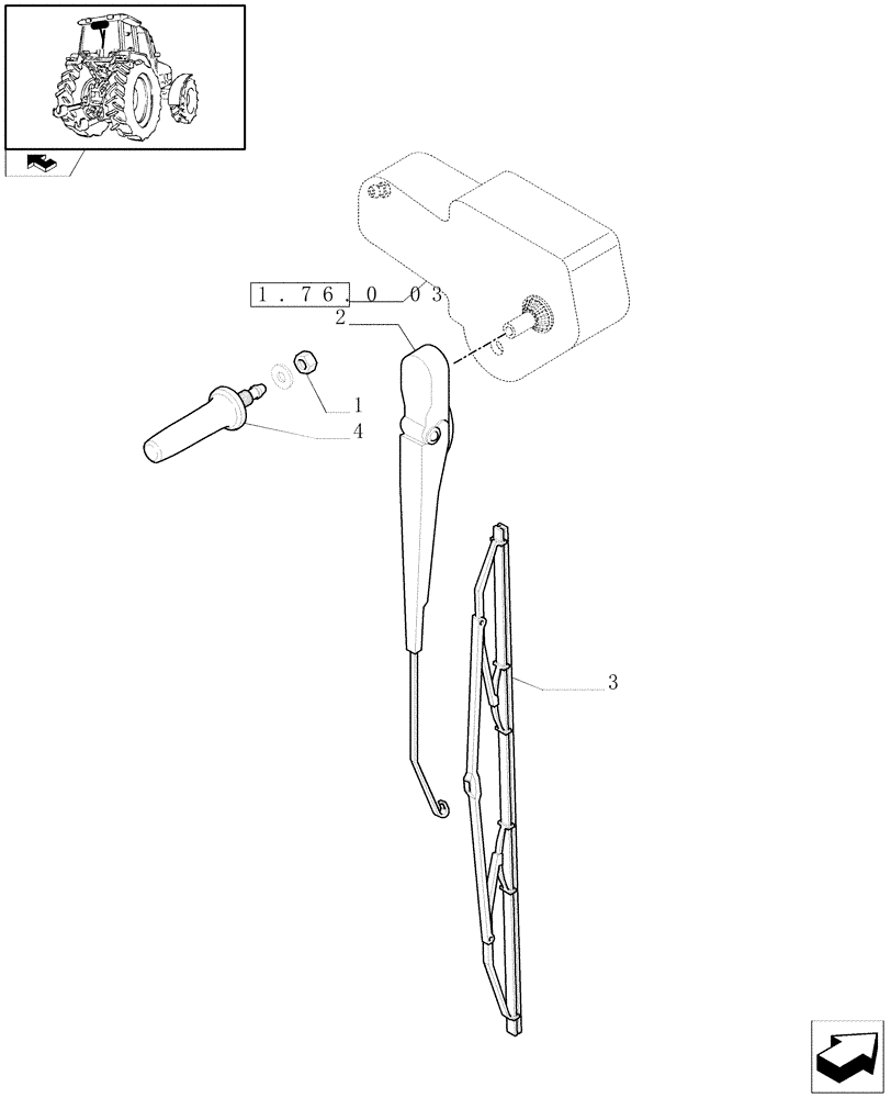 Схема запчастей Case IH PUMA 165 - (1.91.5[03]) - REAR WINDSHIELD WIPER (10) - OPERATORS PLATFORM/CAB