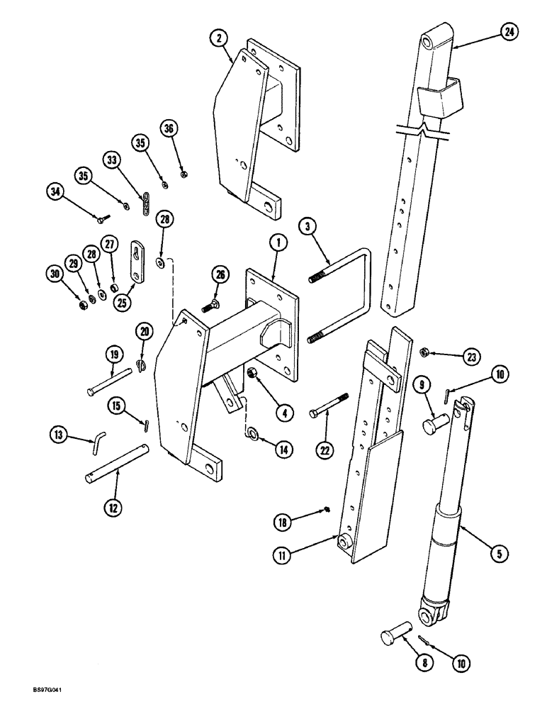 Схема запчастей Case IH 900 - (9-050) - ROW MARKER INNER SECTION (09) - CHASSIS/ATTACHMENTS