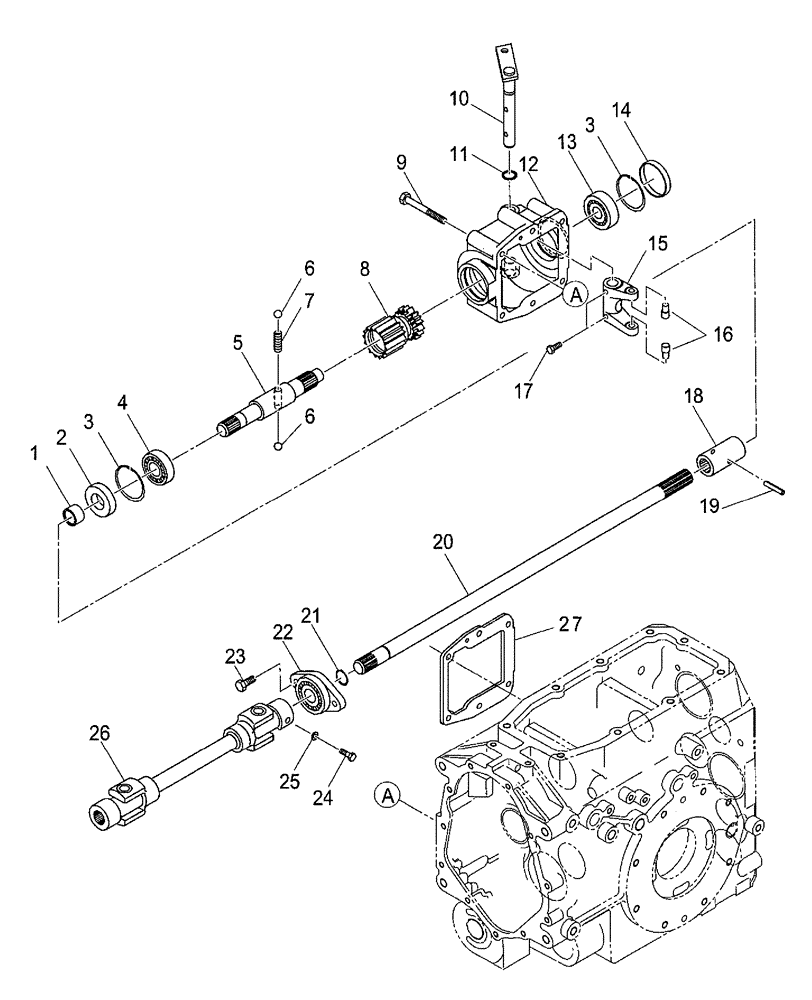 Схема запчастей Case IH DX25E - (03.01) - CLUTCH, MANUAL (03) - TRANSMISSION