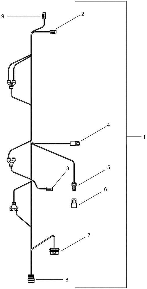 Схема запчастей Case IH 1210 - (55.100.03) - ELECTRICAL - ADVANCED FARMING SYSTEMS ADAPTER HARNESS - 372278A1, MX180 - MX270 TRACTOR INSIDE CAB (55) - ELECTRICAL SYSTEMS