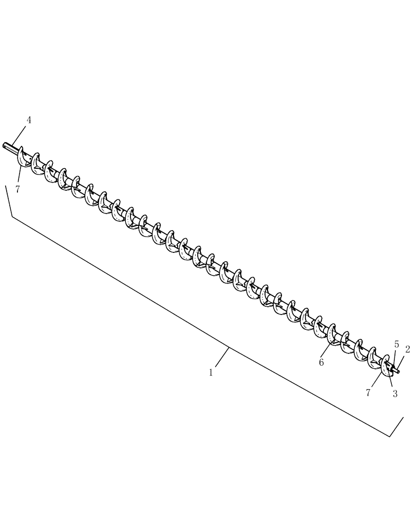 Схема запчастей Case IH 2230 - (58.120.06) - AUGER FLIGHTING - 7" POLY OPTION (58) - ATTACHMENTS/HEADERS