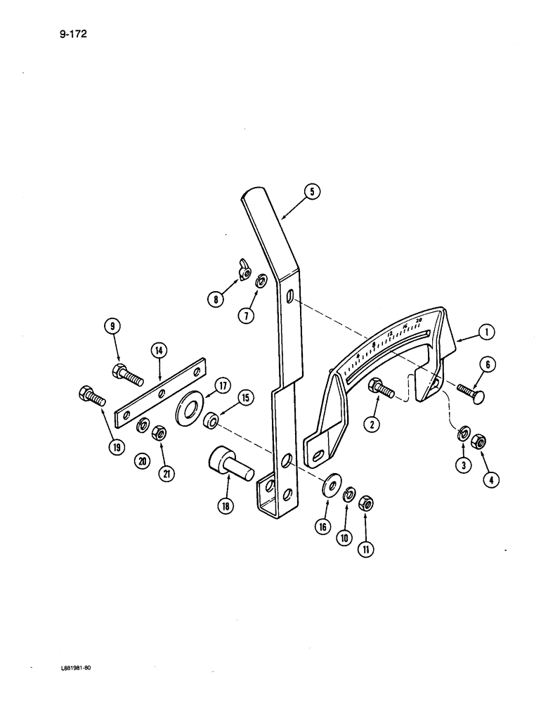 Схема запчастей Case IH 6200 - (9-172) - GRASS SEED ATTACHMENT, FEED INDICATOR (09) - CHASSIS/ATTACHMENTS