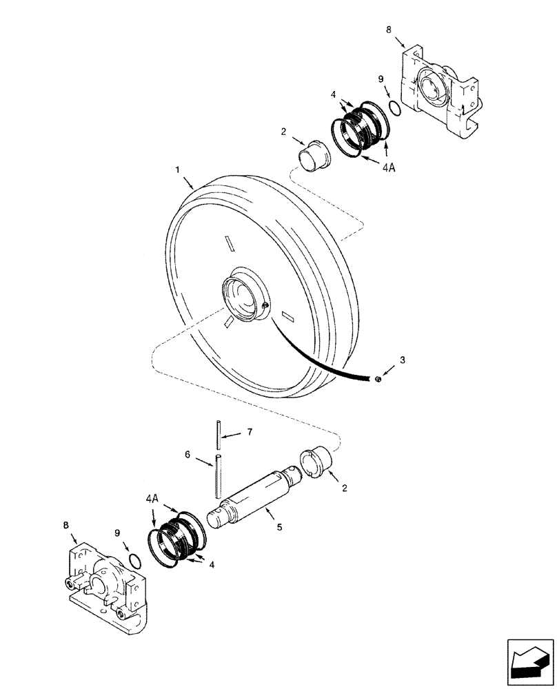 Схема запчастей Case IH 2588 - (48.134.01) - TRACK - IDLER (48) - TRACKS & TRACK SUSPENSION