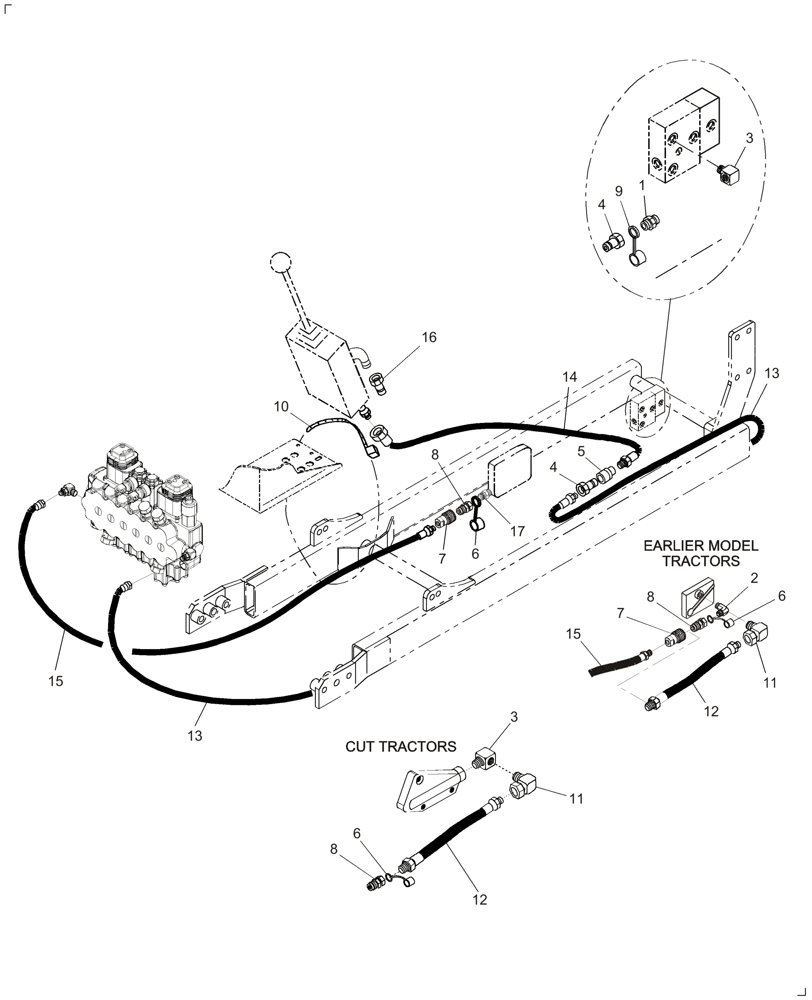 Схема запчастей Case IH 715431026 - (040) - HYDRAULIC KIT - D35,DX35.D40,DX40,D45,DX45,FARMALL40/45/50 - 715431026 (35) - HYDRAULIC SYSTEMS