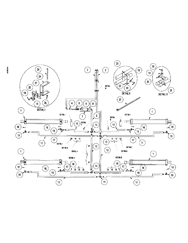 Схема запчастей Case IH SDX30 - (2.070.1) - WING LIFT HYDRAULIC SCHEMATIC (BSN CKB0028188) (07) - HYDRAULICS