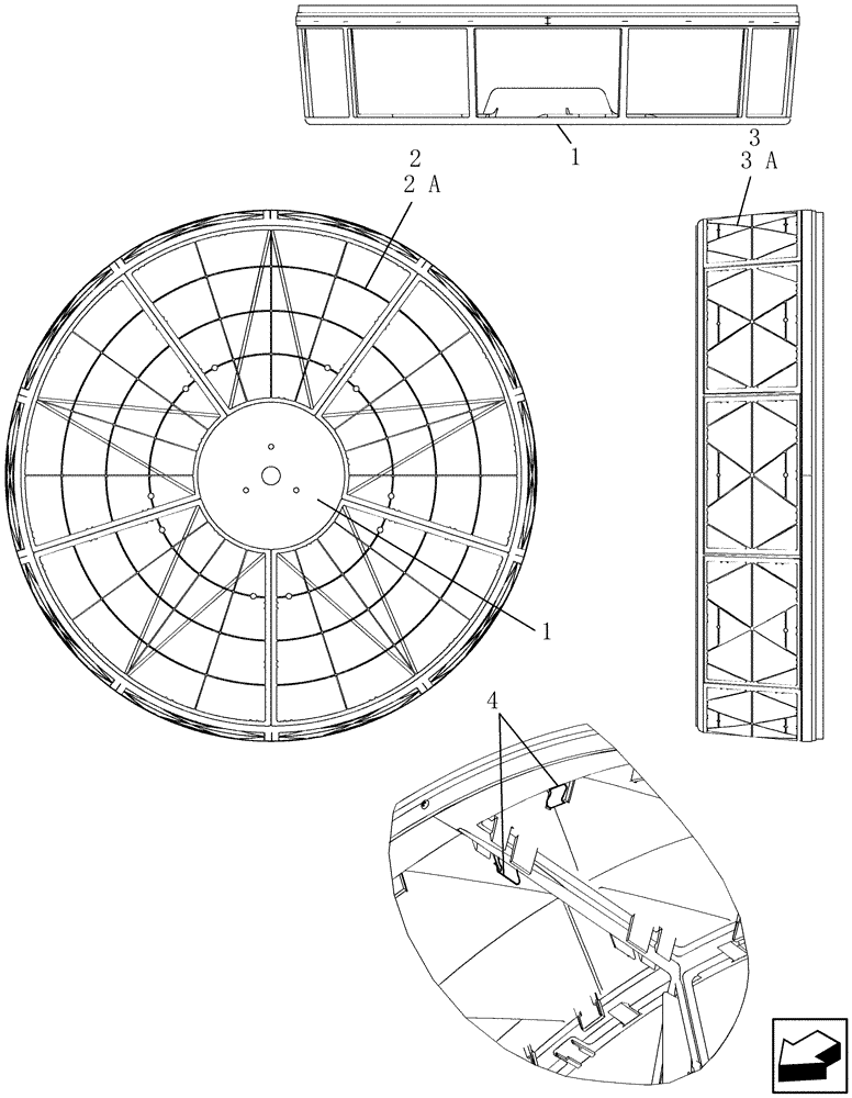 Схема запчастей Case IH 7010 - (10.414.21) - PLASTIC ROTARY AIR SCREEN ASSEMBLY - 8010 (10) - ENGINE