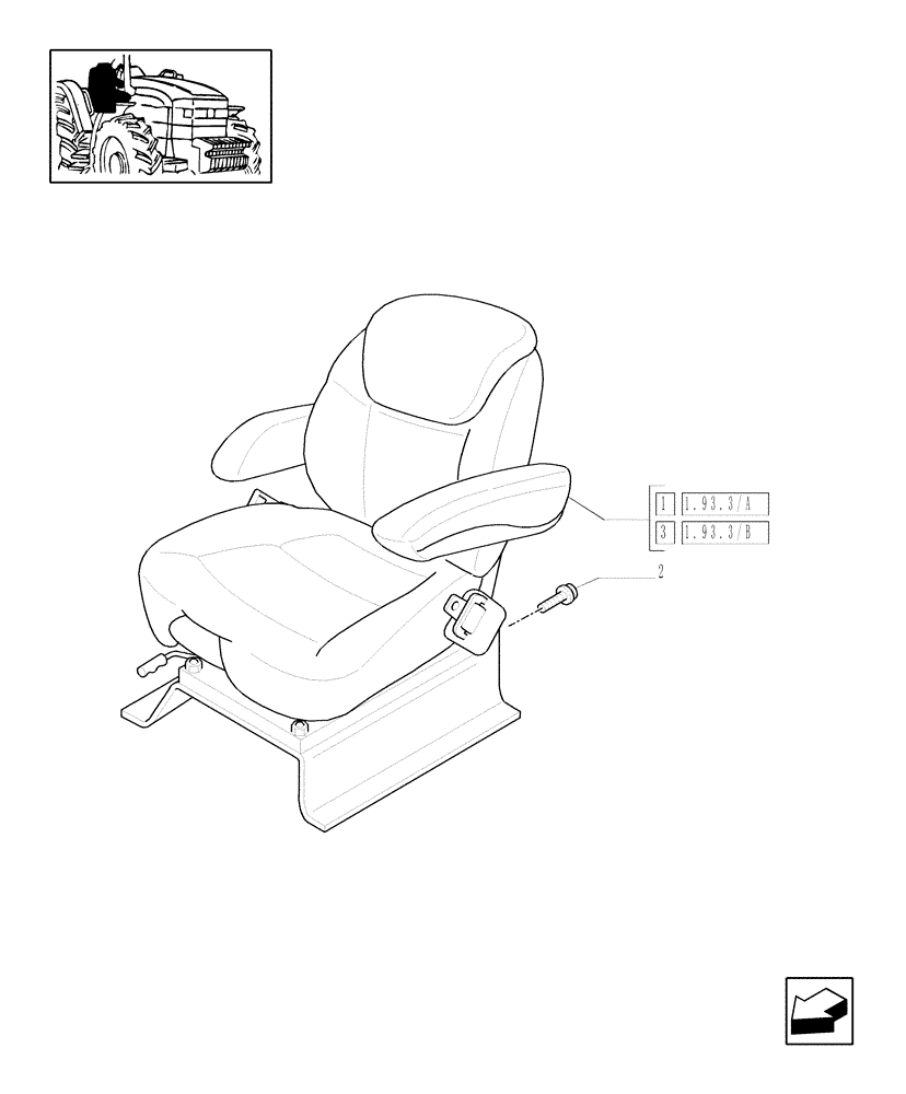 Схема запчастей Case IH MXU100 - (1.93.3[01]) - SEAT - L/CAB (10) - OPERATORS PLATFORM/CAB