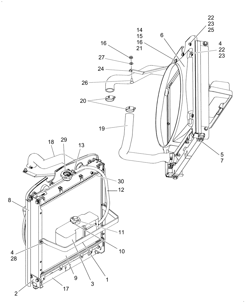 Схема запчастей Case IH DX35 - (02.01.01) - COOLING SYSTEM, RADIATOR W/ALUMINUM CORE (02) - ENGINE EQUIPMENT