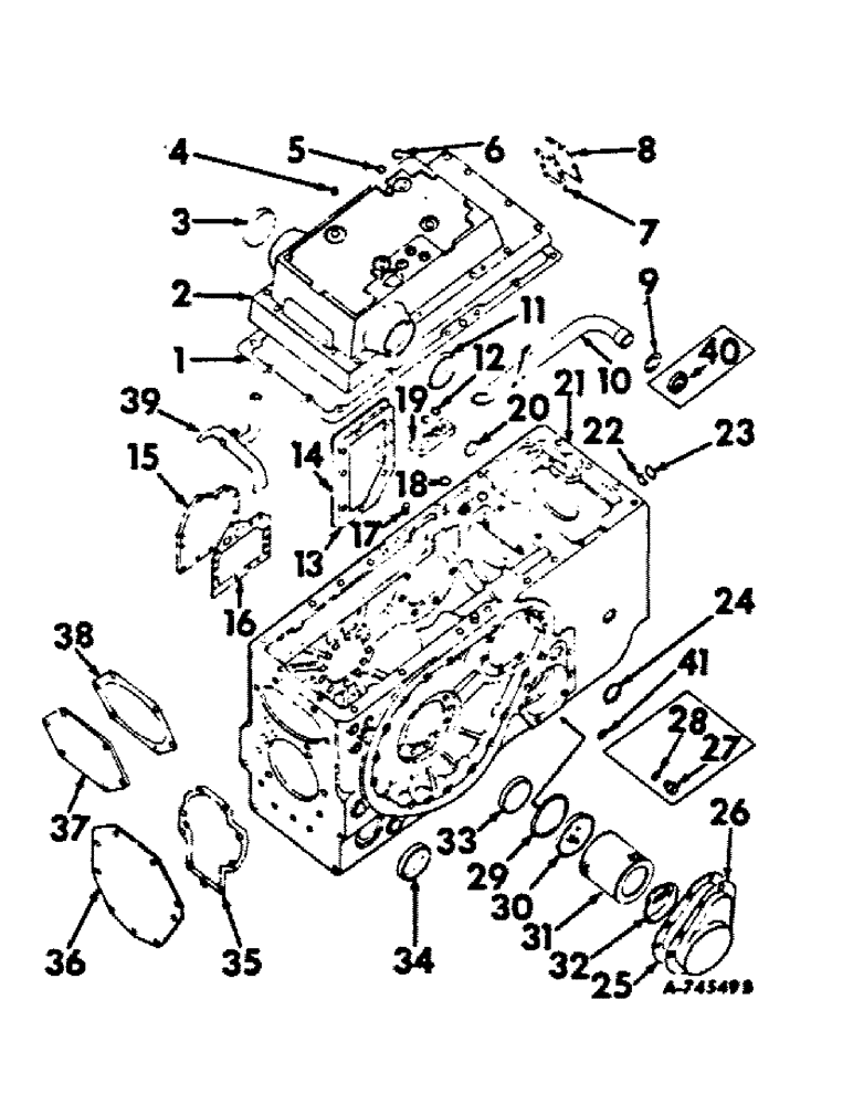 Схема запчастей Case IH 756 - (A-02) - CHASSIS, RADIATOR AND SHEET METAL, REAR FRAME, COVER AND CONNECTIONS Chassis, Radiator & Sheet Metal