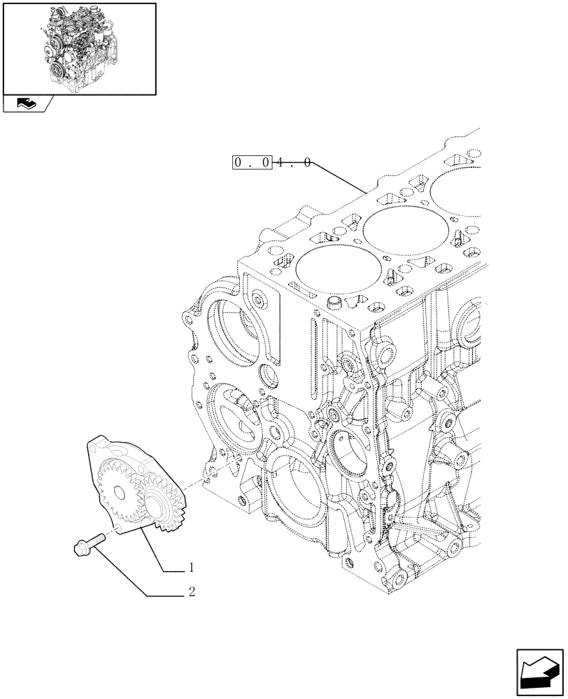 Схема запчастей Case IH FARMALL 65C - (0.30.0) - PUMP, ENGINE OIL & RELATED PARTS (01) - ENGINE