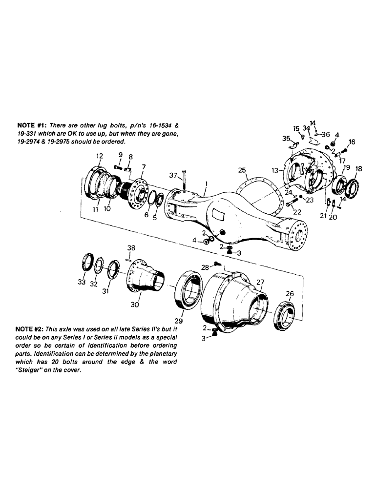 Схема запчастей Case IH STEIGER - (04-50) - MODEL 598 AXLE ASSEMBLY, K-598.00/10 (04) - Drive Train