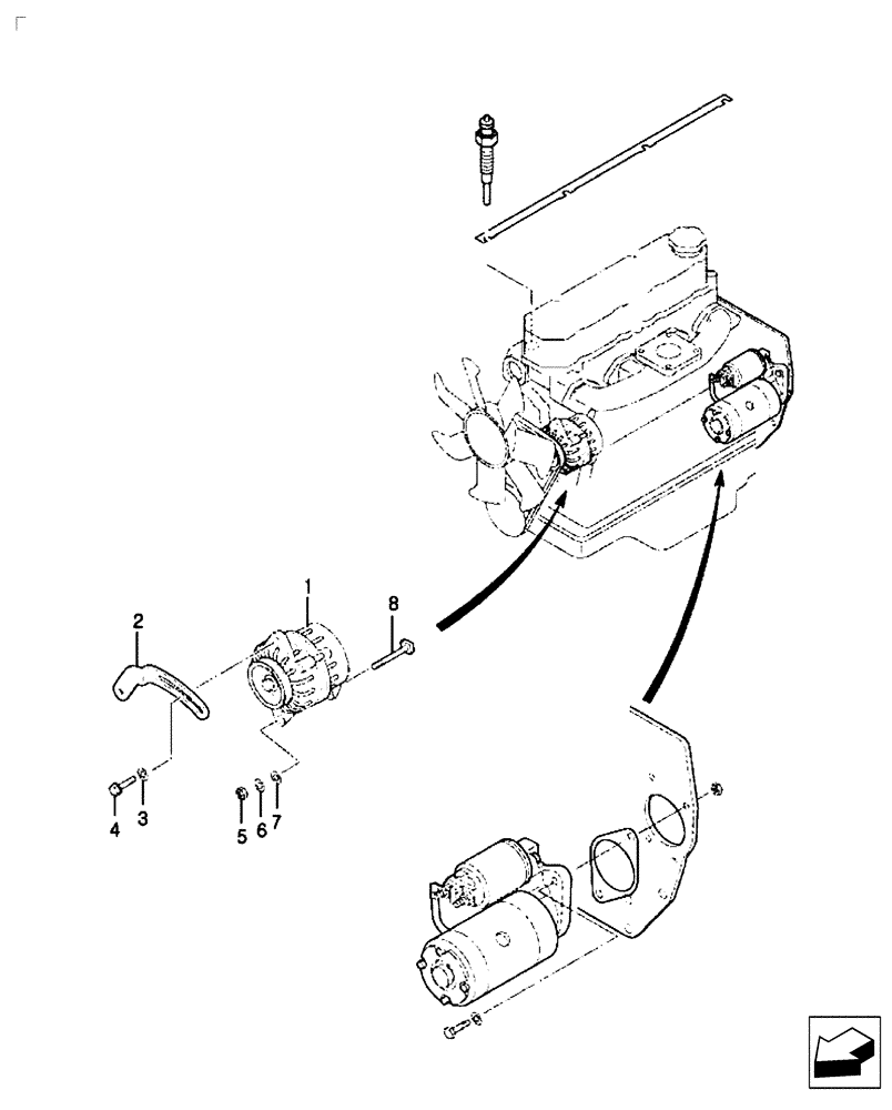 Схема запчастей Case IH FARMALL 30B - (55.301.01) - ALTERNATOR (55) - ELECTRICAL SYSTEMS