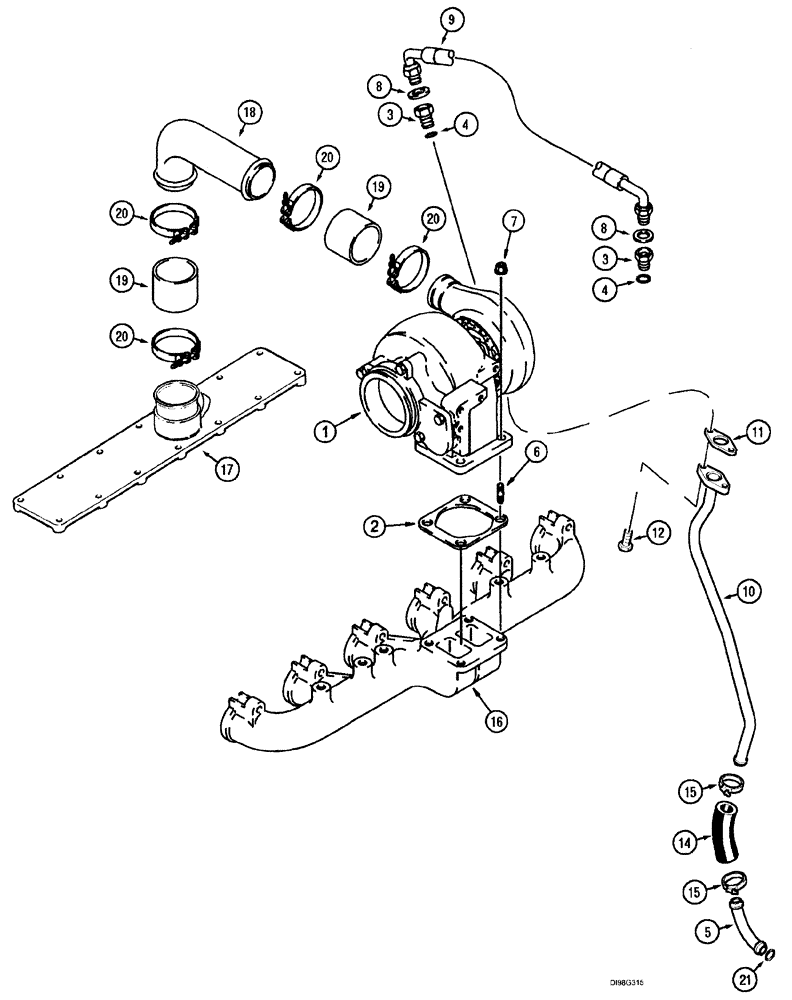 Схема запчастей Case IH SPX3150 - (040) - ENGINE, TURBOCHARGER AND CONNECTIONS, SPX3150 (10) - ENGINE