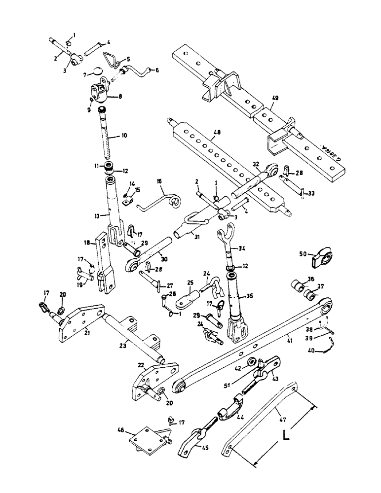 Схема запчастей Case IH 724 - (320) - THREE-POINT LINKAGE (09) - CHASSIS