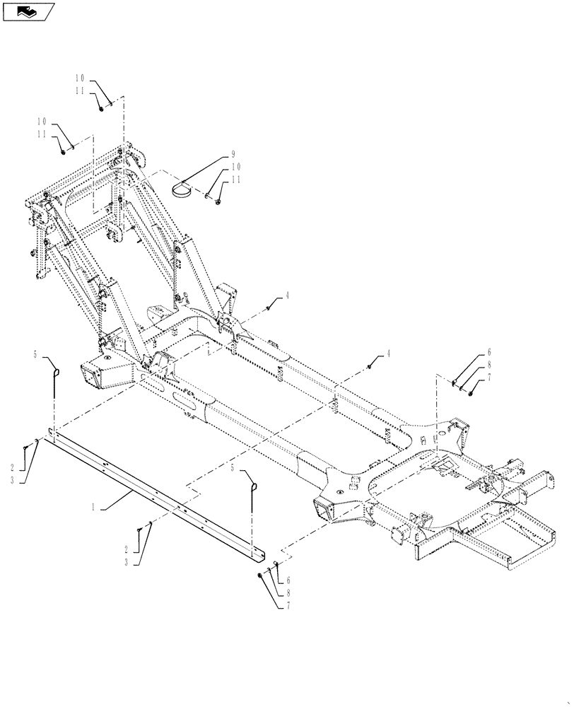 Схема запчастей Case IH 3330 - (55.100.03) - HARNESS MOUNTING GROUP (55) - ELECTRICAL SYSTEMS