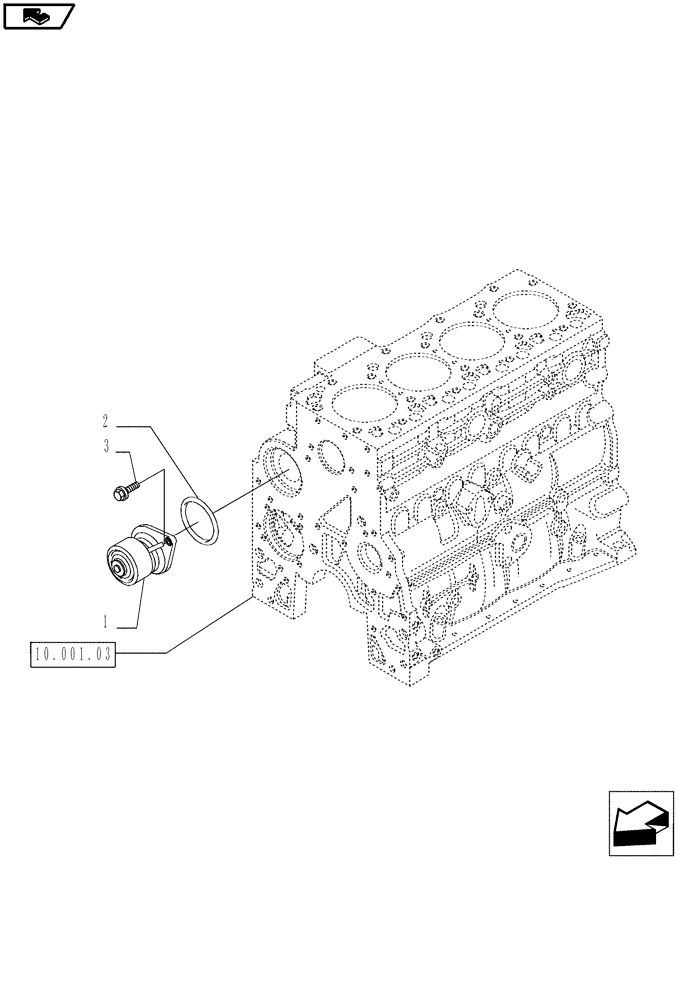 Схема запчастей Case IH P70 - (10.402.01) - WATER PUMP (10) - ENGINE