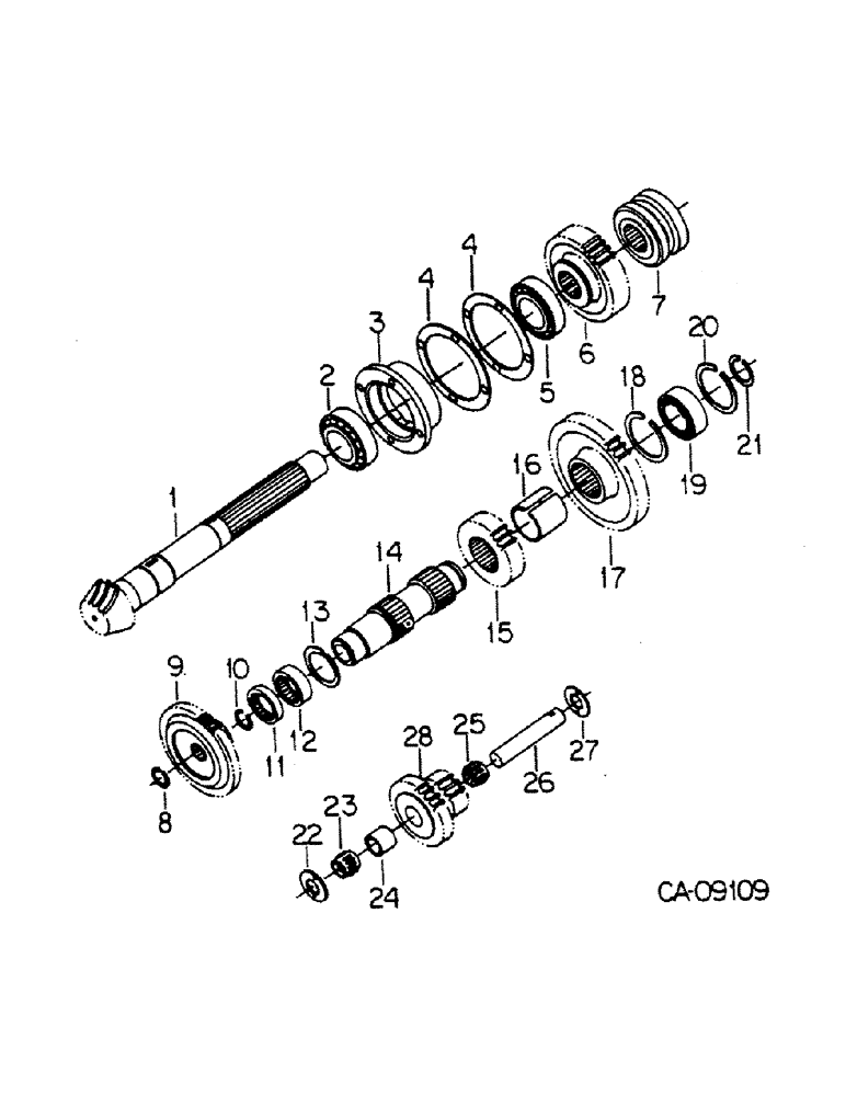 Схема запчастей Case IH 784 - (07-45) - DRIVE TRAIN, RANGE TRANSMISSION, IN REAR FRAME, ALL WHEEL DRIVE, KIMCO AXLE (04) - Drive Train