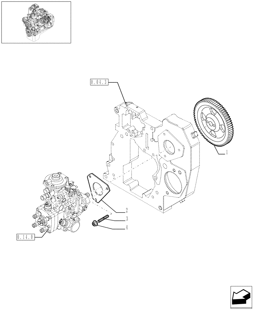 Схема запчастей Case IH F4BE0484C D601 - (0.14.2[01]) - INJECTION PUMP - CONTROL 