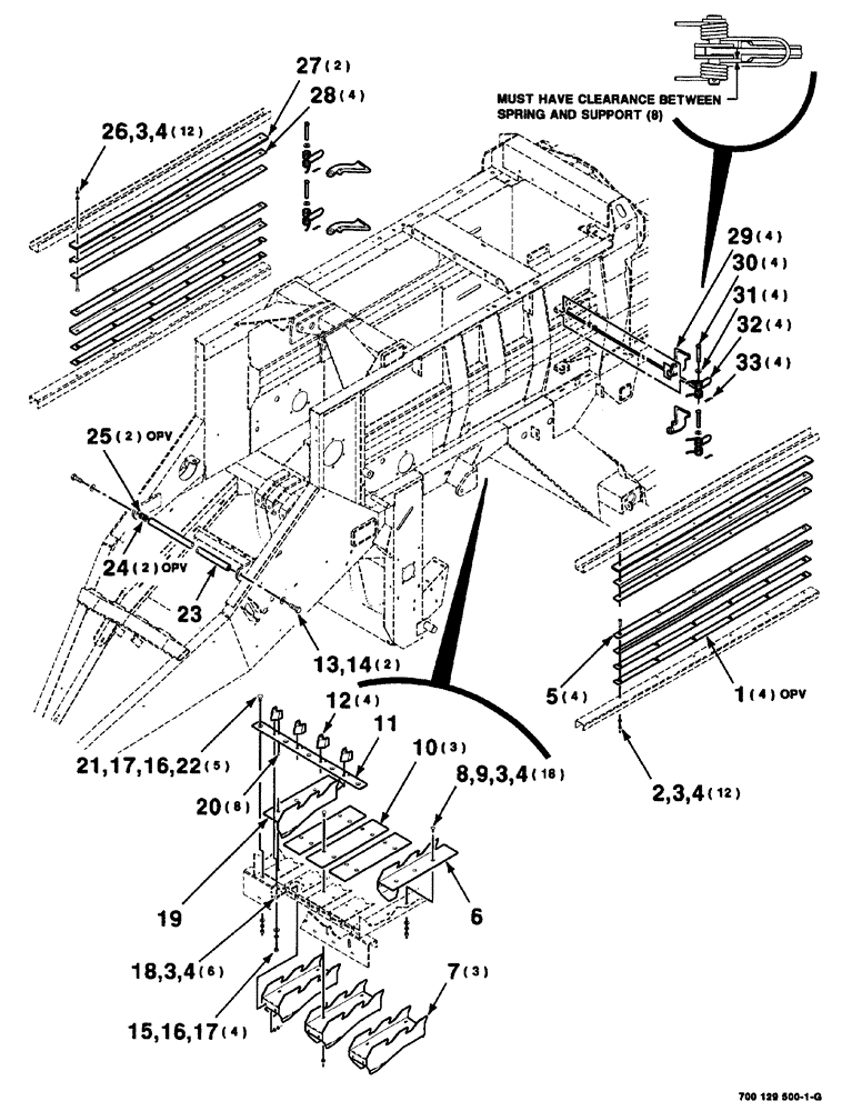 Схема запчастей Case IH 8576 - (07-002) - PLUNGER RAILS, KNIVES AND HAY DOG ASSEMBLIES (12) - MAIN FRAME