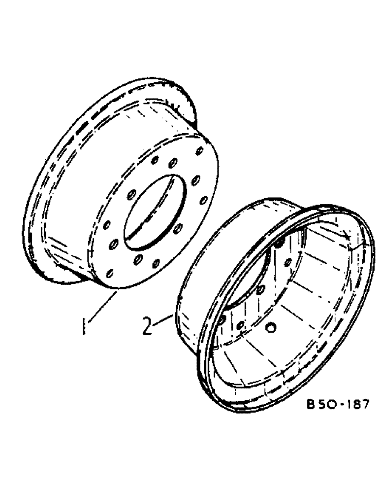 Схема запчастей Case IH 884 - (15-01A) - FRONT WHEEL, UTILITY TRACTORS Wheels & Traction