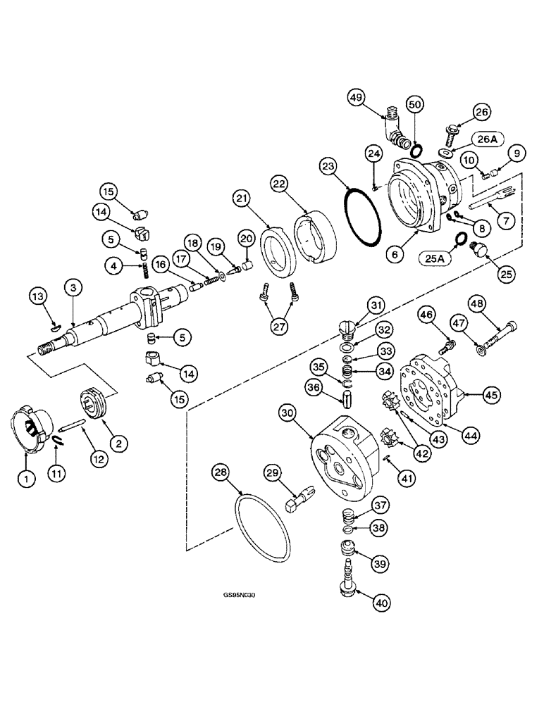 Схема запчастей Case IH DT-361 - (8-36) - INTERNATIONAL R.D. FUEL INJECTION PUMP, MAIN SHAFT, PRIMARY PUMP, 806 & 2806 TRACTORS 