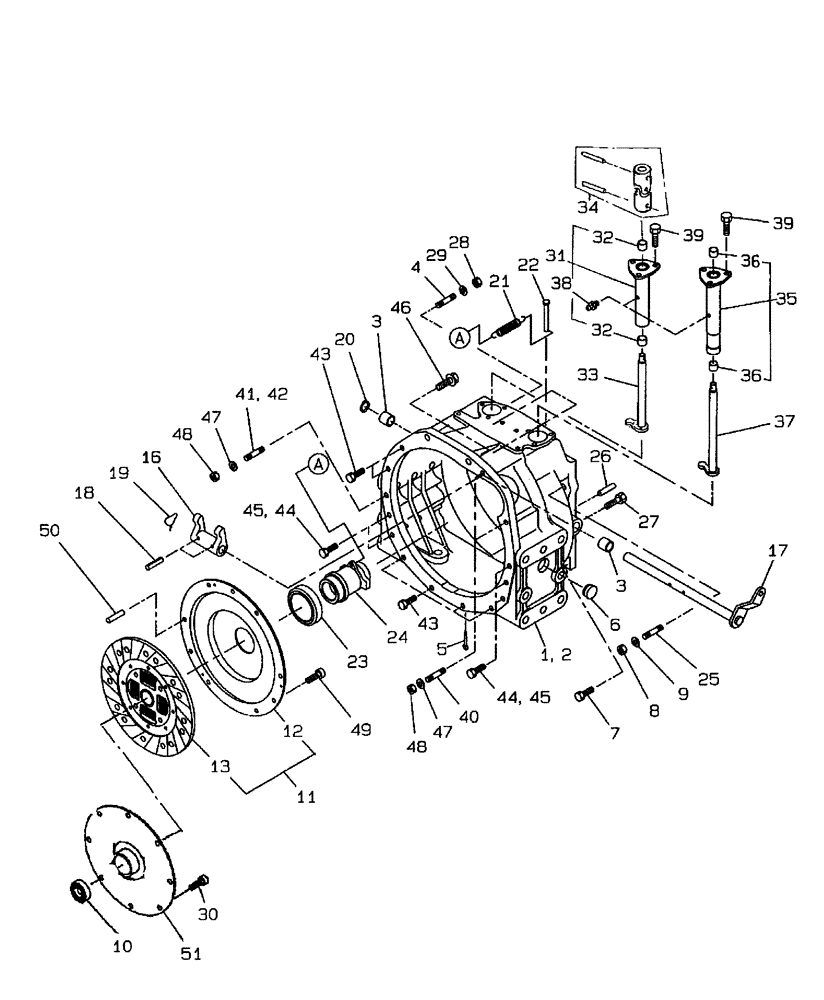 Схема запчастей Case IH FARMALL 50 - (03.04) - CLUTCH, 12X12 (03) - TRANSMISSION