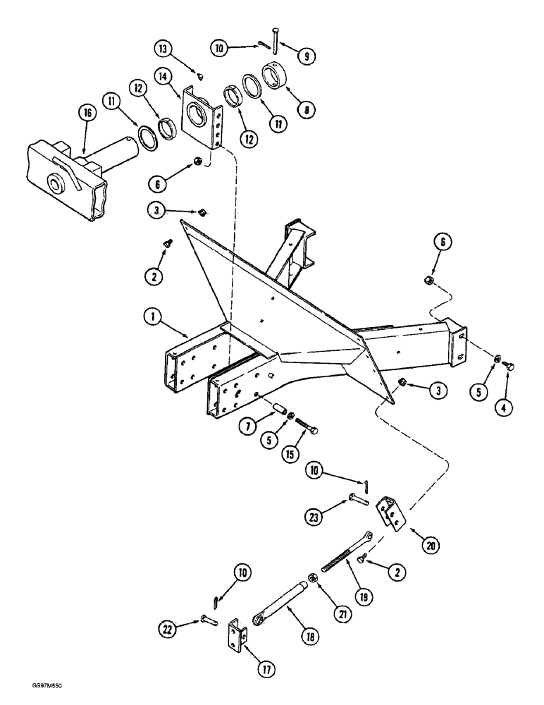 Схема запчастей Case IH 1660 - (5-20) - STEERING AXLE SUPPORT, ADJUSTABLE AXLES (04) - STEERING