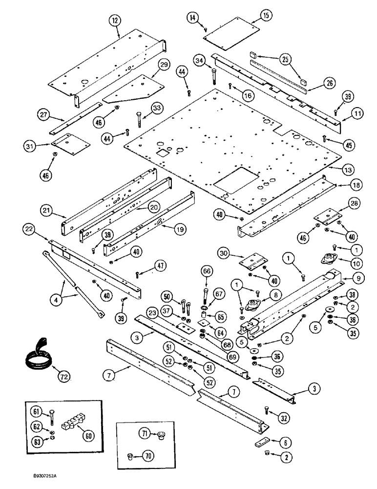 Схема запчастей Case IH 1644 - (9H-22) - OPERATORS PLATFORM (12) - CHASSIS