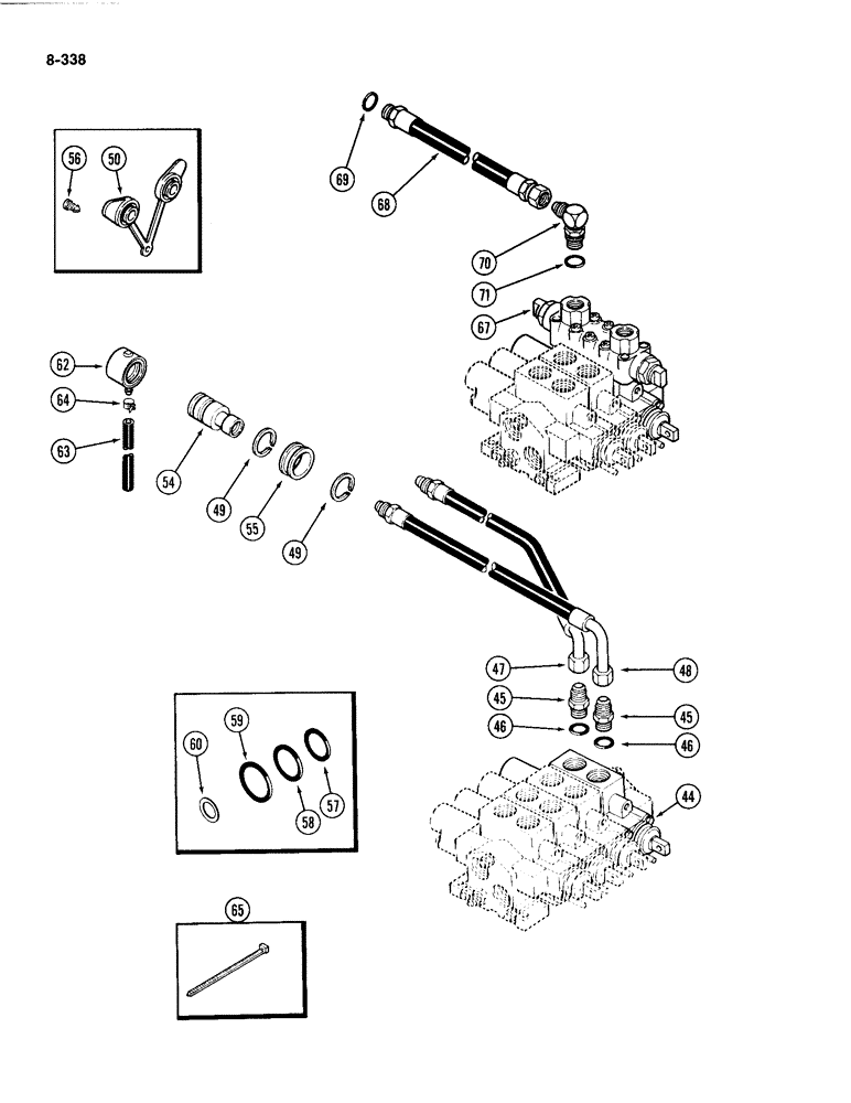 Схема запчастей Case IH 4494 - (8-338) - REMOTE HYDRAULIC ATTACHMENT, FOURTH CIRCUIT (08) - HYDRAULICS