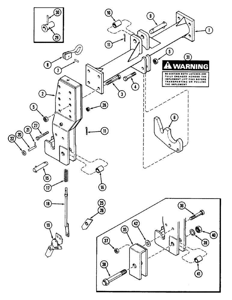 Схема запчастей Case IH 2090 - (9-488) - QUICK HITCH COUPLER, CATEGORY II AND III, WITH OFFSET FRAME (09) - CHASSIS/ATTACHMENTS