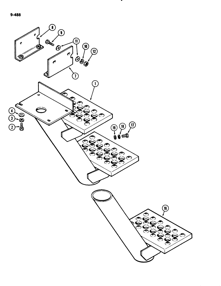 Схема запчастей Case IH 2294 - (9-488) - STEPS, STEP EXTENSION (09) - CHASSIS/ATTACHMENTS