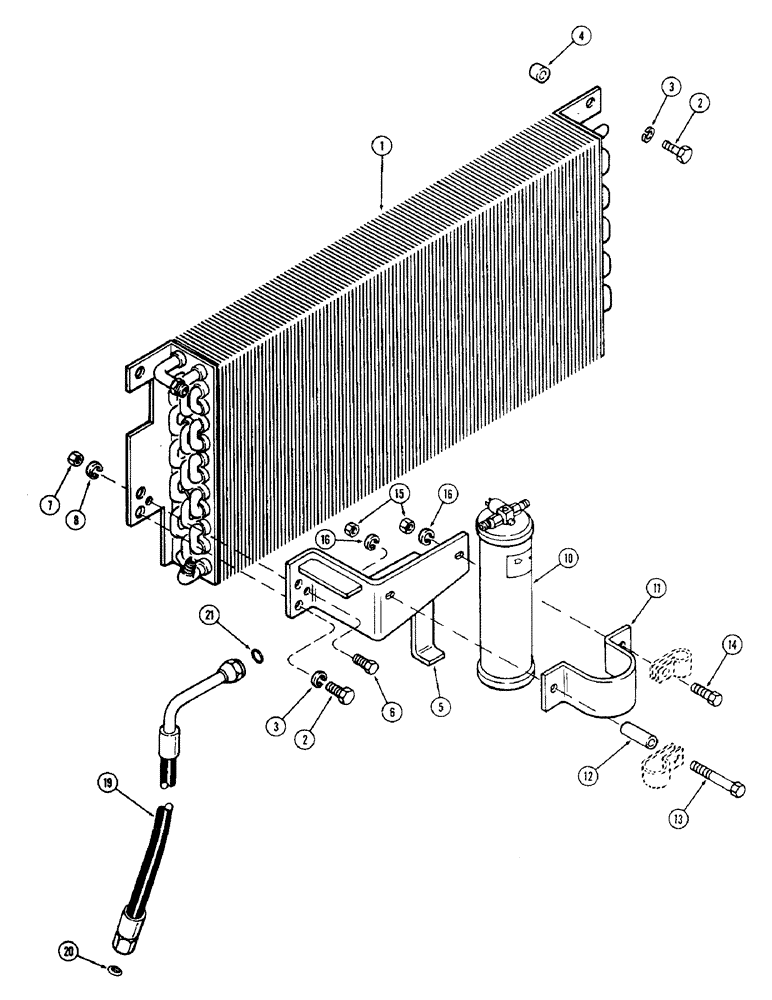 Схема запчастей Case IH 2870 - (432) - AIR CONDITIONER, CONDENSER AND RECEIVER, DRYER MOUNTING (09) - CHASSIS/ATTACHMENTS