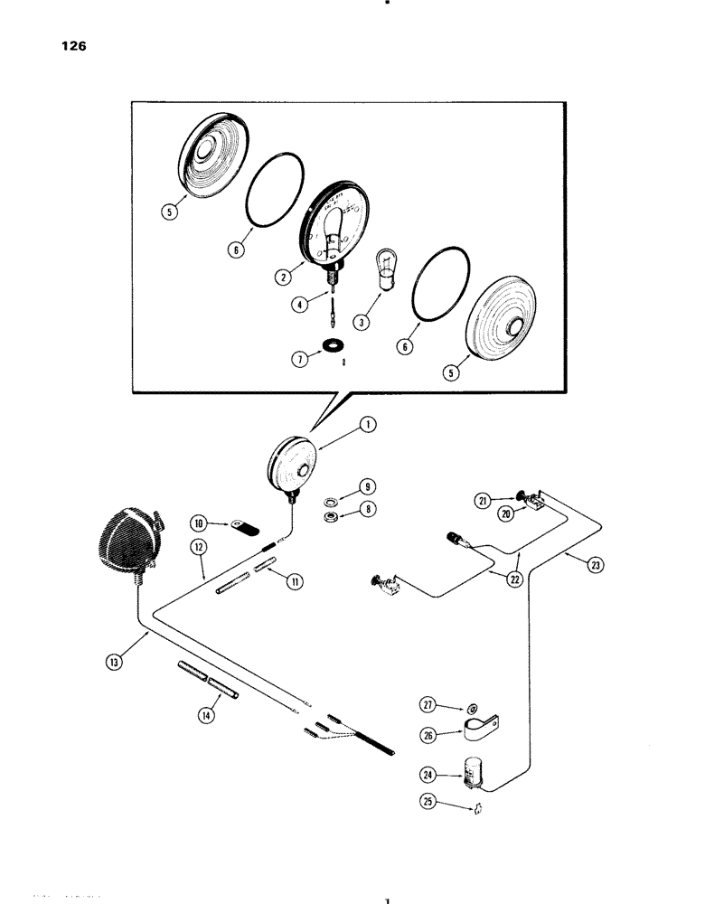 Схема запчастей Case IH 570 - (126) - FLASHING WARNING LAMP ATTACHMENT (04) - ELECTRICAL SYSTEMS