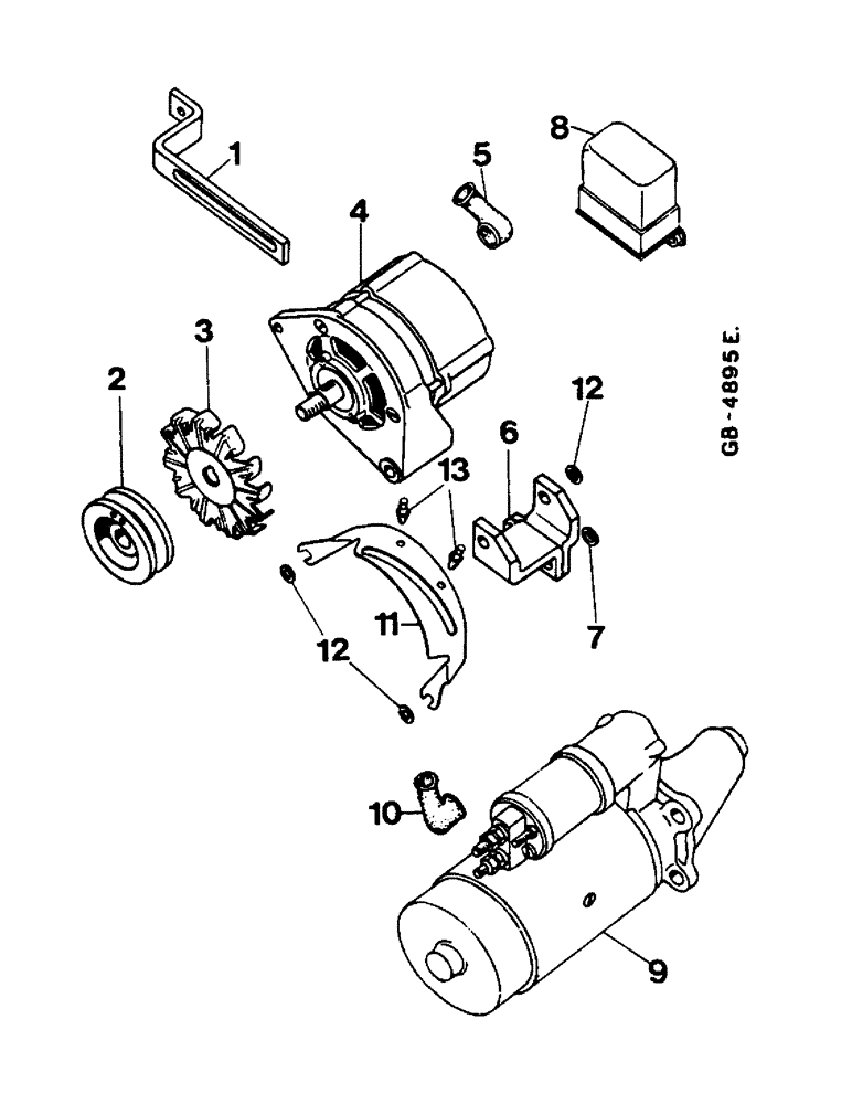 Схема запчастей Case IH 644 - (2C21) - STARTING MOTOR, ALTERNATOR (06) - ELECTRICAL