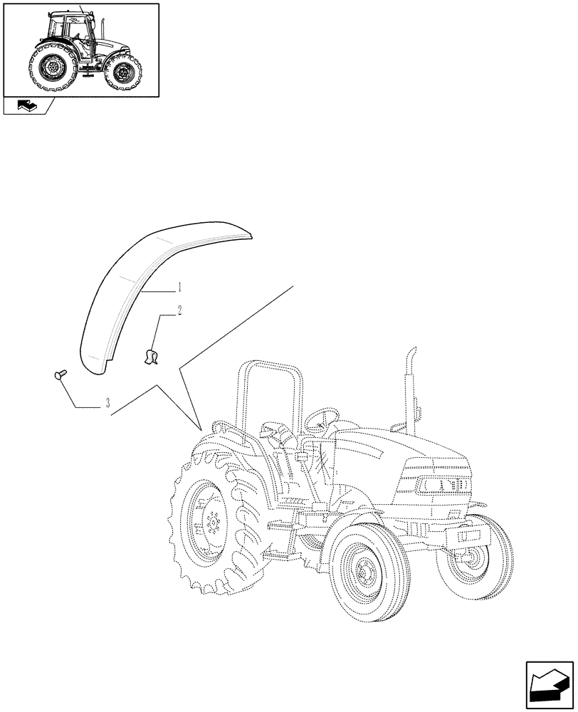 Схема запчастей Case IH FARMALL 60 - (1.92.87/03) - REAR FENDERS RUBBER SIDE EXTENSIONS (VAR.335869) (10) - OPERATORS PLATFORM/CAB